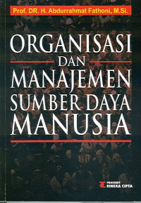 Organisasi Dan Manajemen Sumer Daya Manusia