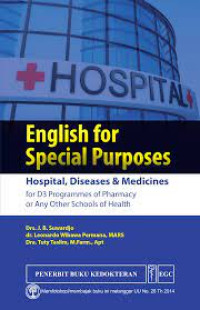 Image of English for Special Purposes Hospital, Diseases & Medicines for D3 Programmes of Pharmacy or Any Other Schools of Health