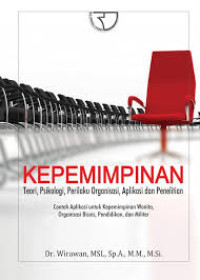 Kepemimpinan Teori, Pskologi, Perilaku Organisasi, Aplikasi Dan Terori