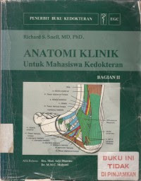 Image of Anatomi klinik untuk mahasiswa kedokteran bagian II